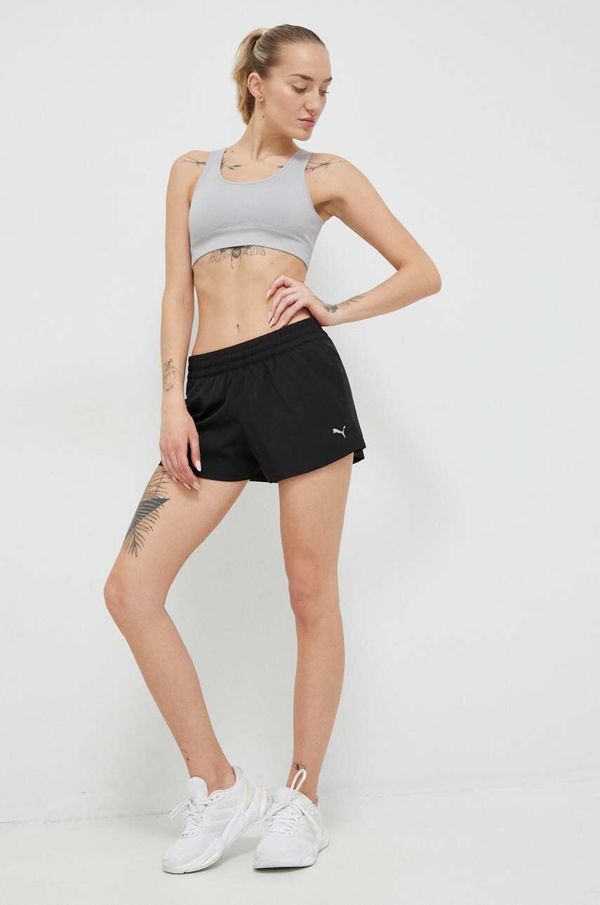Puma Kratke hlače za trening Puma Performance boja: crna, glatki materijal, srednje visoki struk