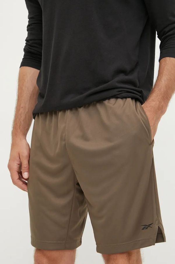 Reebok Kratke hlače za trening Reebok Training Knit boja: zelena, 100205970