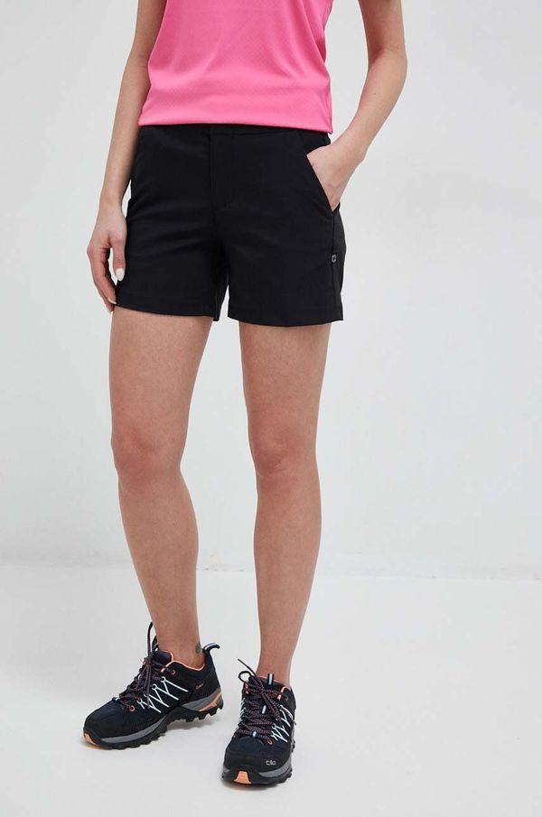 Columbia Kratke outdoor hlače Columbia Firwood Camp II boja: crna, bez uzorka, srednje visoki struk