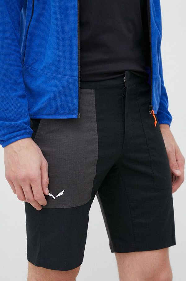 Salewa Kratke outdoor hlače Salewa Lavaredo boja: crna