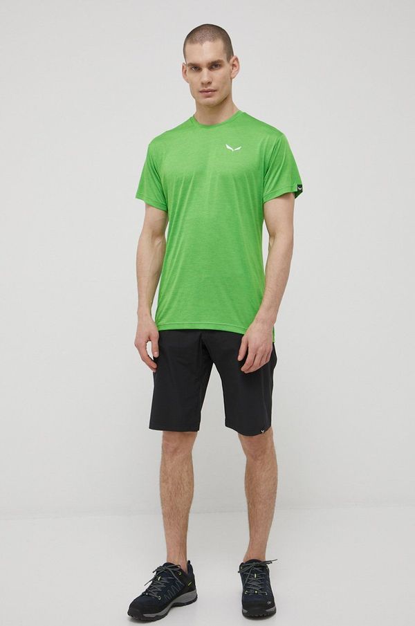 Salewa Kratke outdoor hlače Salewa Talveno za muškarce, boja: crna