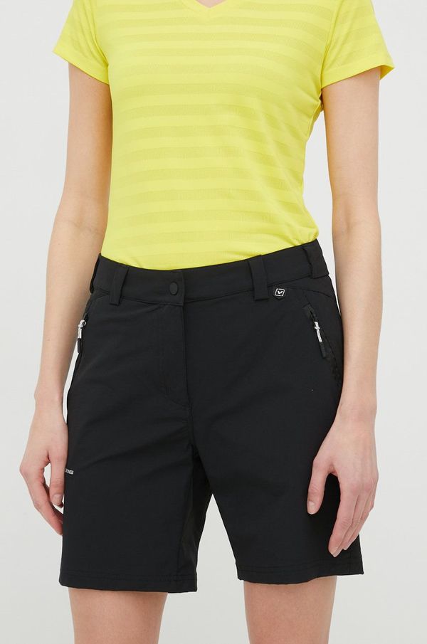 Viking Kratke outdoor hlače Viking Expander za žene, boja: crna, glatki materijal, srednje visoki struk
