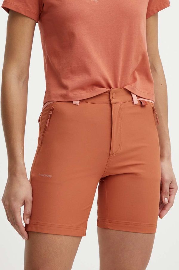 Viking Kratke outdoor hlače Viking Sequoia boja: ružičasta, bez uzorka, srednje visoki struk