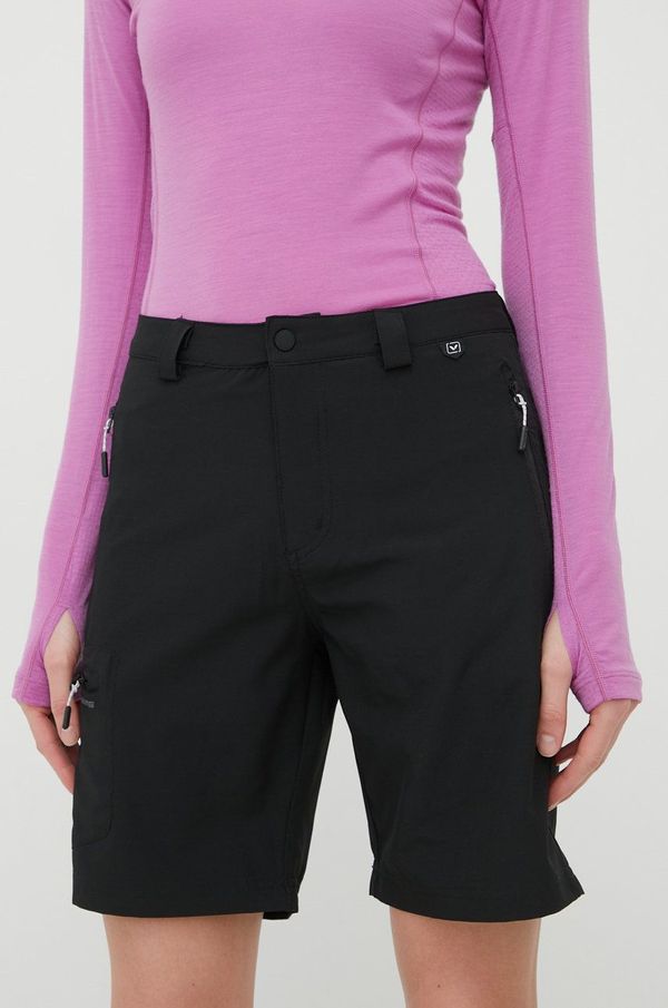 Viking Kratke outdoor hlače Viking Sumatra za žene, boja: crna, glatki materijal, visoki struk