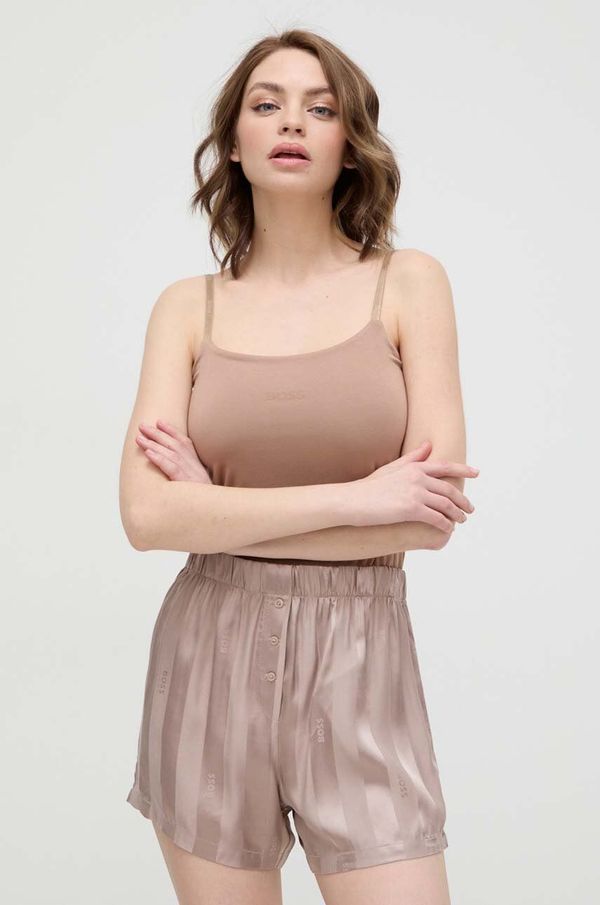 Boss Kratki doljnji dio pidžame BOSS za žene, boja: bež