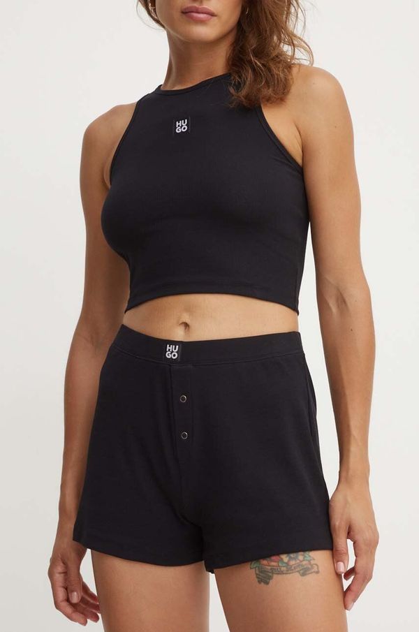 Hugo Kratki doljnji dio pidžame HUGO za žene, boja: crna, 50518162