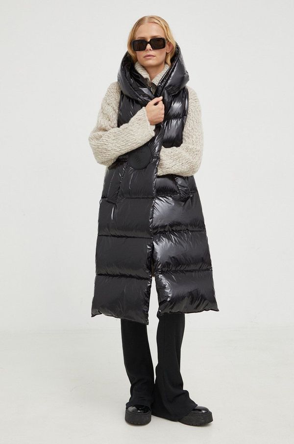 MMC STUDIO Kratki pernati šal MMC STUDIO boja: crna, jednobojni model