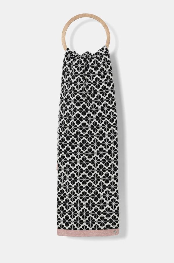 Kate Spade Kratki šal s primjesom vune Kate Spade boja: crna, s uzorkom, 29KS1004507