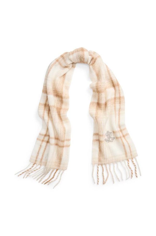 Lauren Ralph Lauren Kratki šal s primjesom vune Lauren Ralph Lauren boja: bež, s uzorkom, 454960078