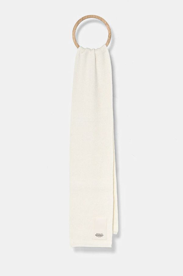 RUSLAN BAGINSKIY Kratki šal s primjesom vune Ruslan Baginskiy boja: bijela, bez uzorka, SKR035-VWNE