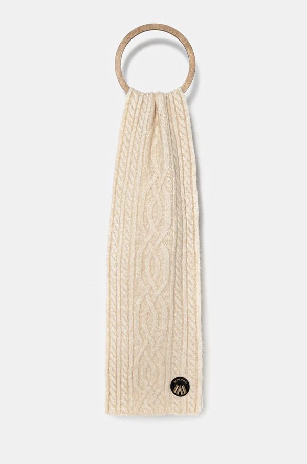 Superdry Kratki šal s primjesom vune Superdry boja: bež, bez uzorka, W9310079A-9VI