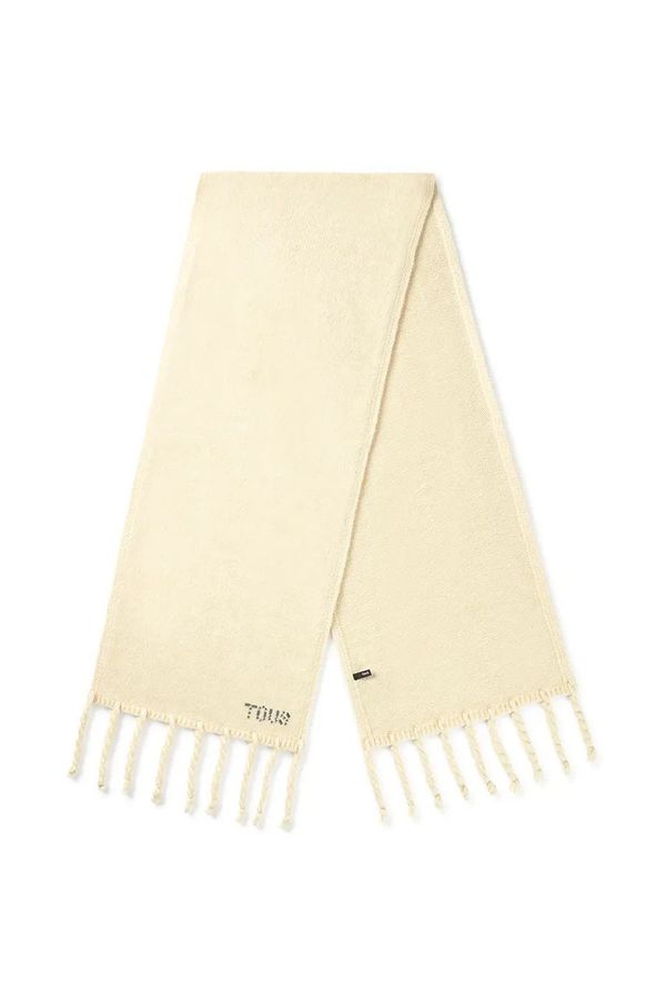 Tous Kratki šal s primjesom vune Tous TEXTIL boja: bež, bez uzorka, 2002203301