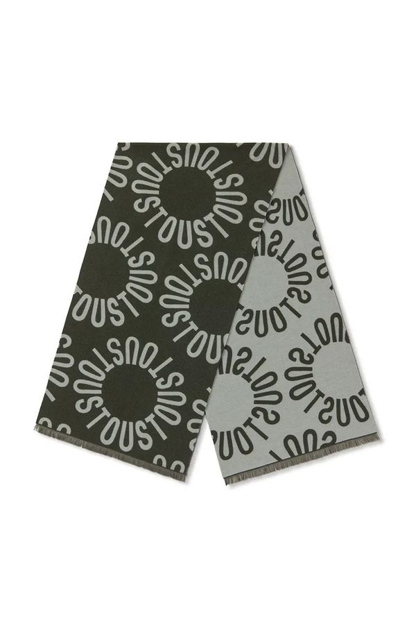 Tous Kratki šal s primjesom vune Tous TEXTIL boja: zelena, s uzorkom, 2002203239