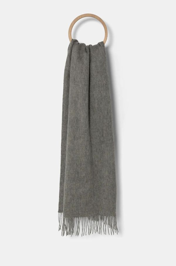 Answear Lab Kratki vuneni šal Answear Lab boja: siva, melanž