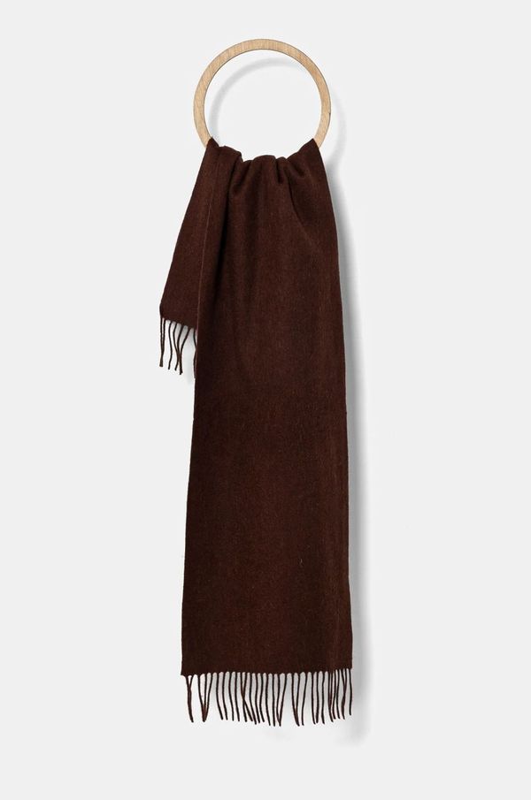 Answear Lab Kratki vuneni šal Answear Lab boja: smeđa, bez uzorka