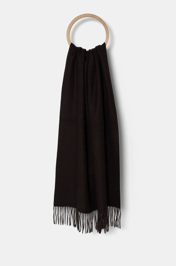 Answear Lab Kratki vuneni šal Answear Lab boja: smeđa, bez uzorka