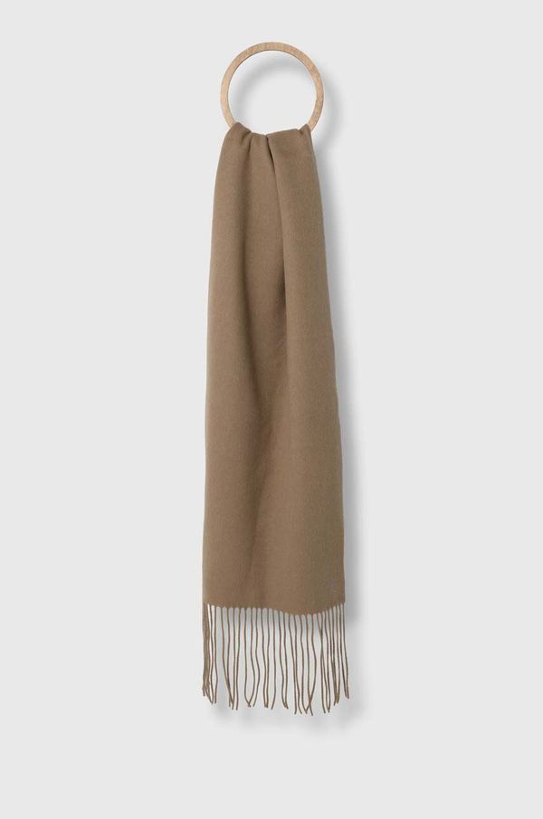 By Malene Birger Kratki vuneni šal By Malene Birger boja: bež, bez uzorka