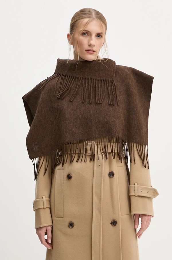 By Malene Birger Kratki vuneni šal By Malene Birger TURTLA boja: smeđa, bez uzorka, Q70455022