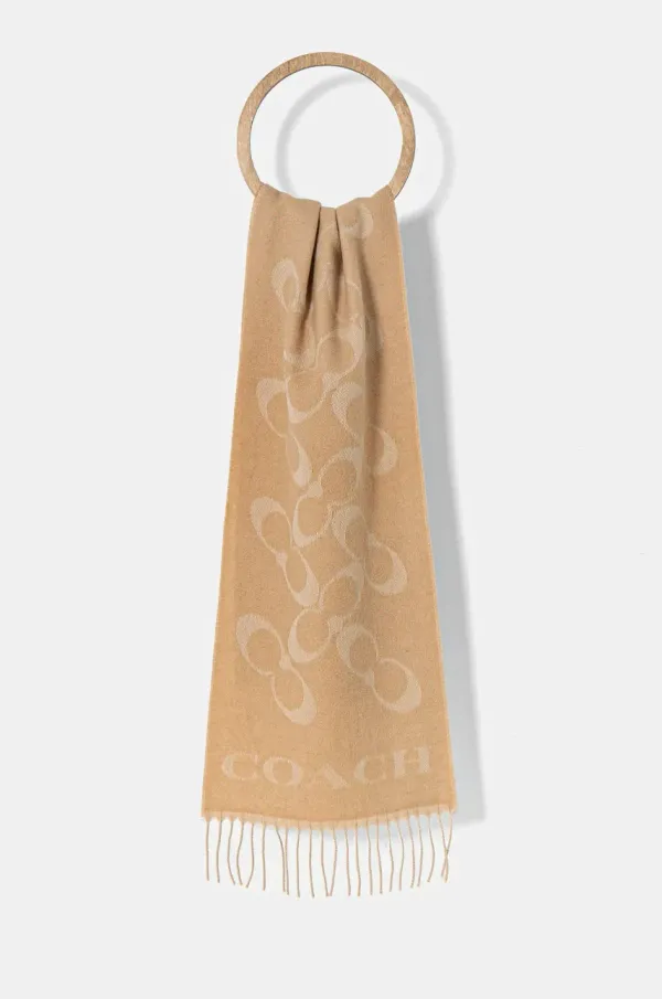 Coach Kratki vuneni šal Coach boja: bež, s uzorkom, 29CO100317