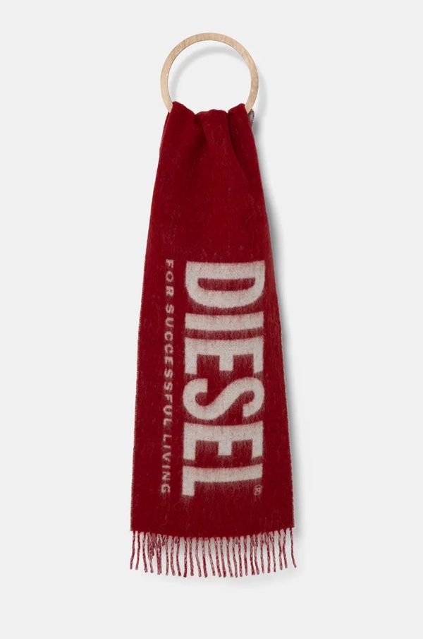 Diesel Kratki vuneni šal Diesel S-KOTT boja: crvena, s uzorkom, A15119.0AJDX