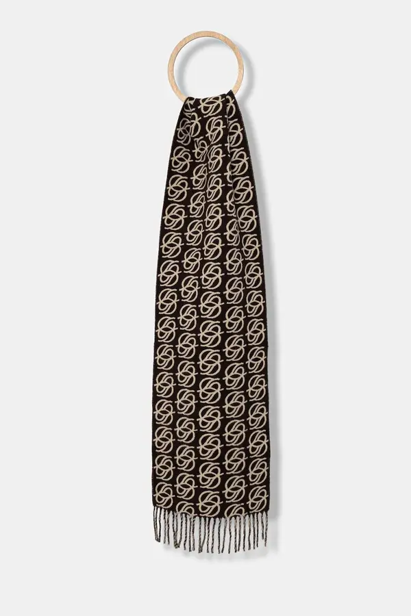 Drôle de Monsieur Kratki vuneni šal Drôle de Monsieur L'Echarpe Monogramme