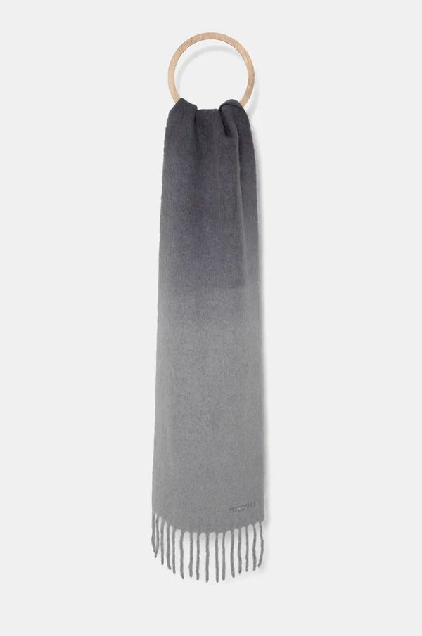 Missoni Kratki vuneni šal Missoni boja: siva, bez uzorka, SC13W7D9895