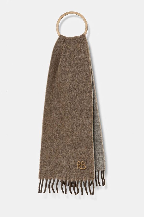 RUSLAN BAGINSKIY Kratki vuneni šal Ruslan Baginskiy boja: bež, bez uzorka, SKR036/032-WNAM-BHR-WRB-MX