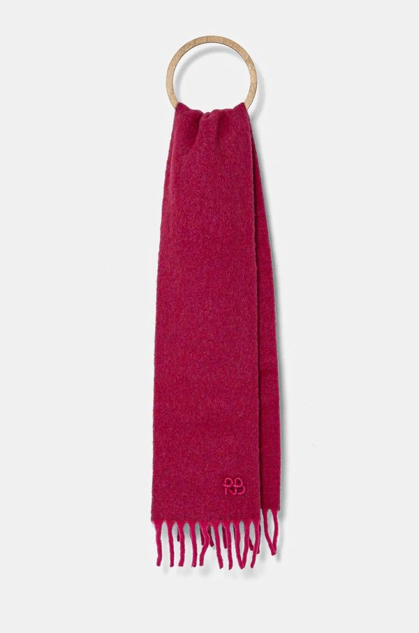 RUSLAN BAGINSKIY Kratki vuneni šal Ruslan Baginskiy boja: ružičasta, bez uzorka, SKR038-WNAM-BHR-WRB