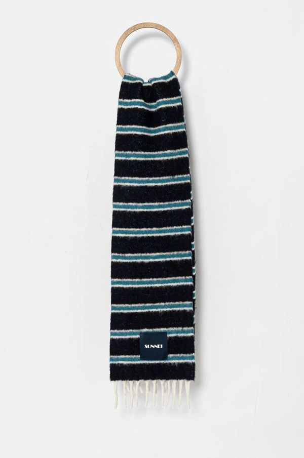 Sunnei Kratki vuneni šal Sunnei boja: tamno plava, s uzorkom, ACCXSAC009