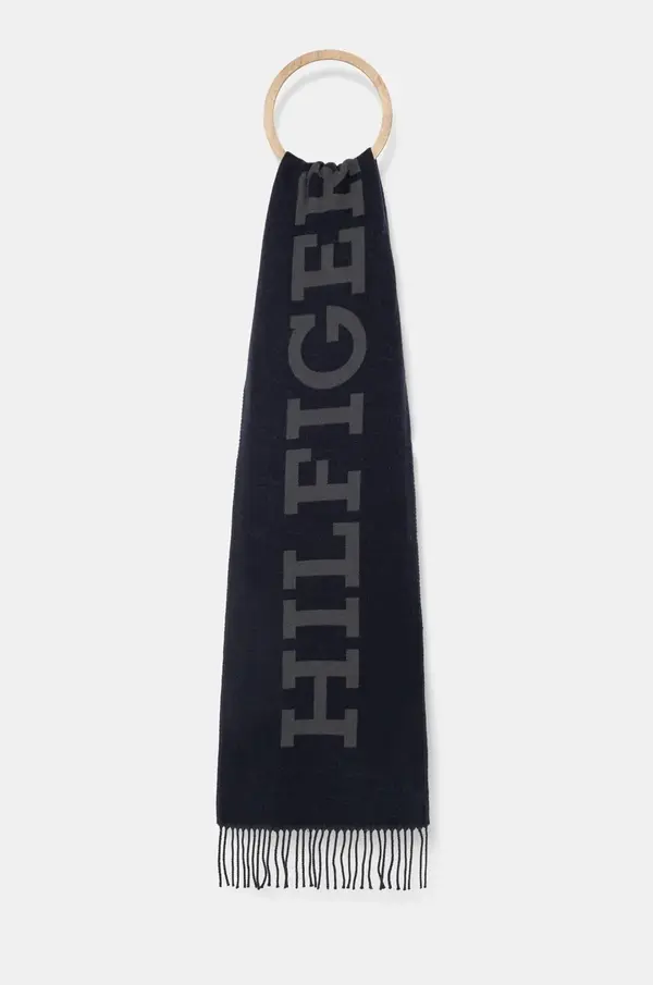 Tommy Hilfiger Kratki vuneni šal Tommy Hilfiger