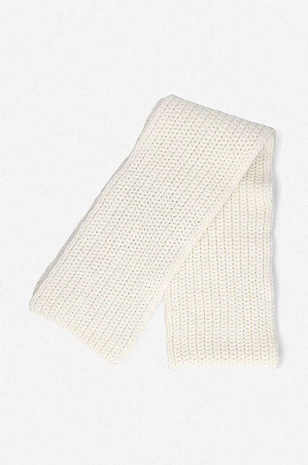 Wood Wood Kratki vuneni šal Wood Wood boja: bijela, glatki model, 12239100.4038-OFFWHITE