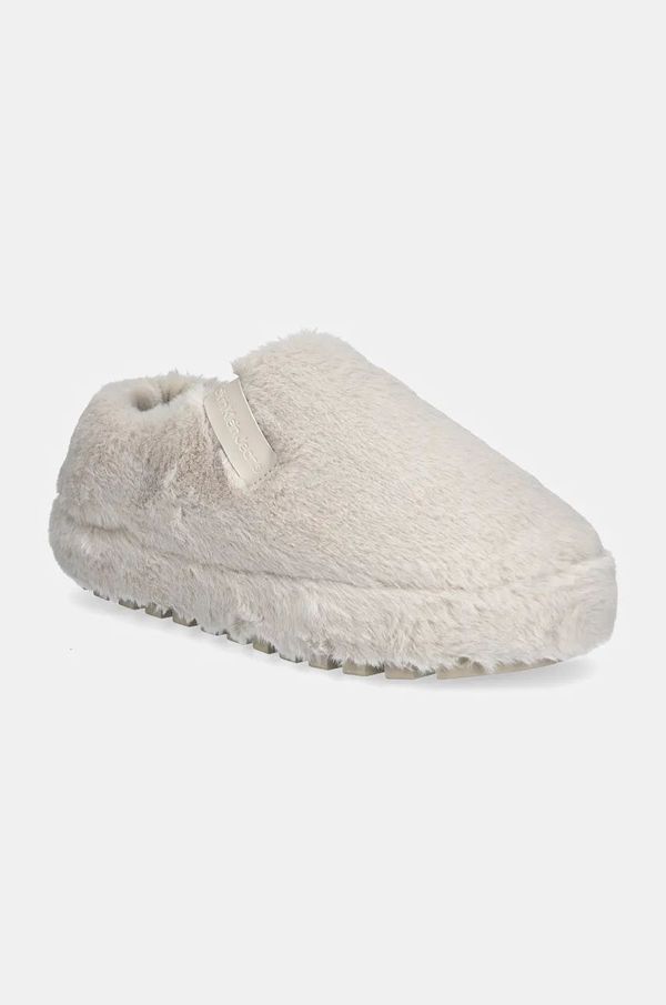 Calvin Klein Jeans Kućne papuče Calvin Klein Jeans HOME ANKE SLIPPER WN FUR boja: bež, YW0YW01596