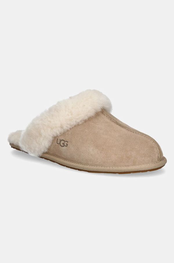 Ugg Kućne papuče od brušene kože UGG Scuffette II boja: bež, 1106872-SAN