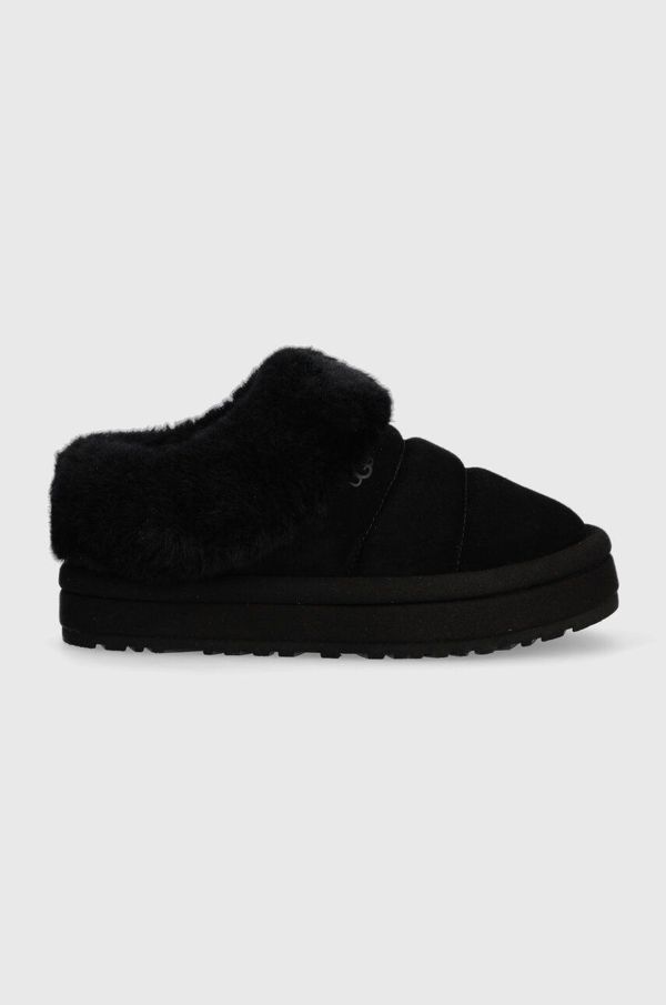 Ugg Kućne papuče od brušene kože UGG TAZZLITA boja: crna