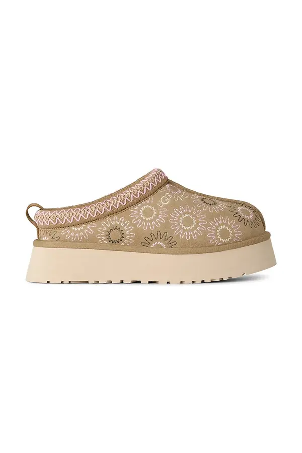 UGG Kućne papuče od brušene kože UGG W Tazz Sun Stitch