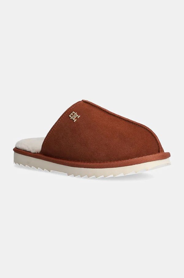 Tommy Hilfiger Kućne papuče Tommy Hilfiger TH ELEVATED COMFORT HOME SLIPPER boja: smeđa, FW0FW08396