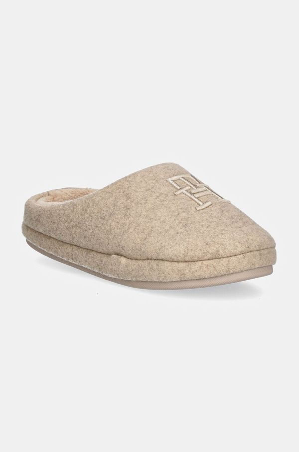 Tommy Hilfiger Kućne papuče Tommy Hilfiger TH EMBROIDERED BASICS SLIPPER boja: bež, FW0FW08135