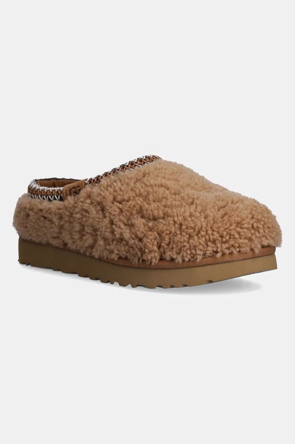 Ugg Kućne papuče UGG Tasman Maxi Curly boja: smeđa, 1158356-CHE
