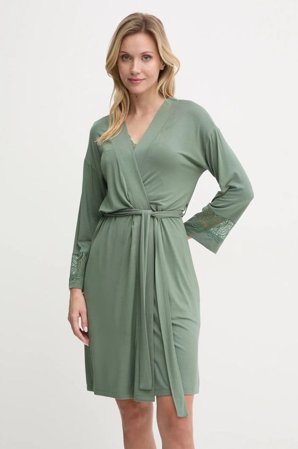 Chantelle Kućni ogrtač Chantelle FEMILET boja: zelena, FNAKV0