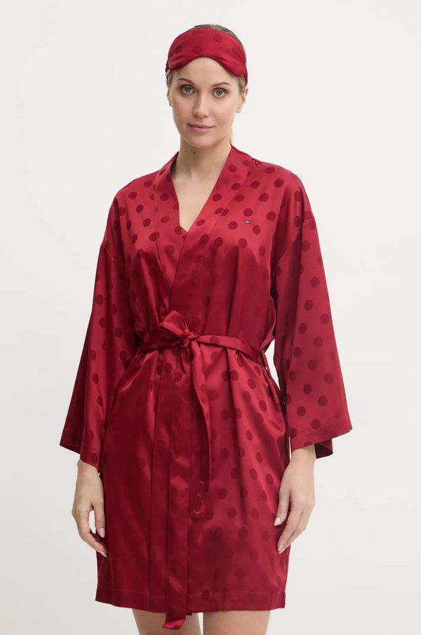 Tommy Hilfiger Kućni ogrtač Tommy Hilfiger boja: bordo, UW0UW05564