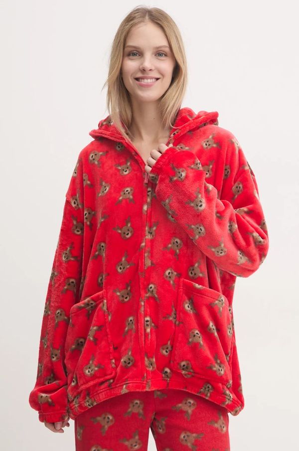 United Colors of Benetton Kućni ogrtač United Colors of Benetton boja: crvena, 6FK81800P