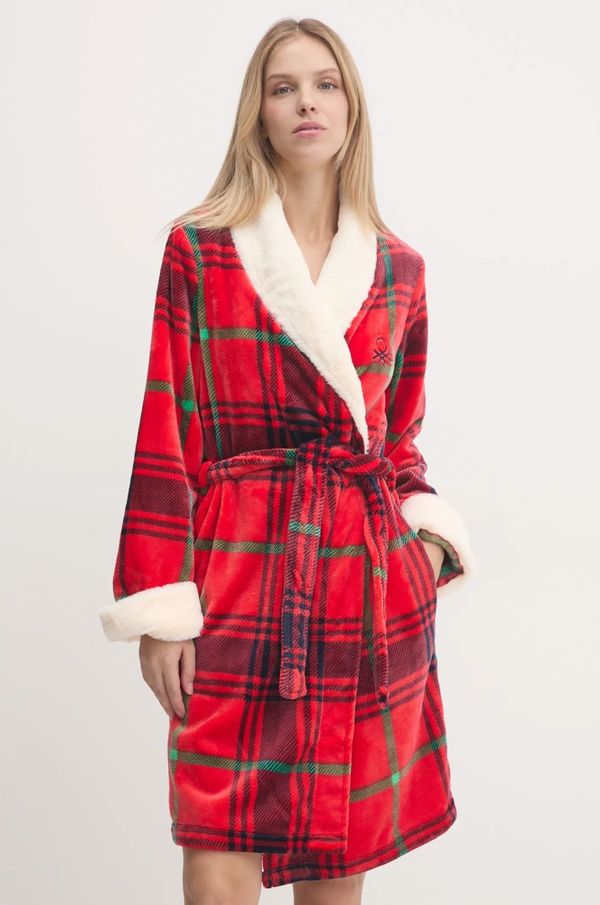 United Colors of Benetton Kućni ogrtač United Colors of Benetton boja: crvena, 6FK81C00B