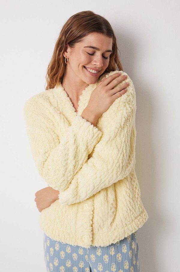 women'secret Kućni ogrtač women'secret DAILY NORDIC BOTANICAL boja: žuta, 4688361