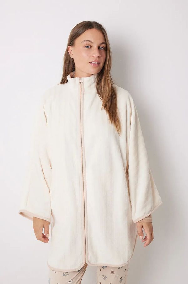 women'secret Kućni ogrtač women'secret DAILY TEDDY boja: bež, 4688364