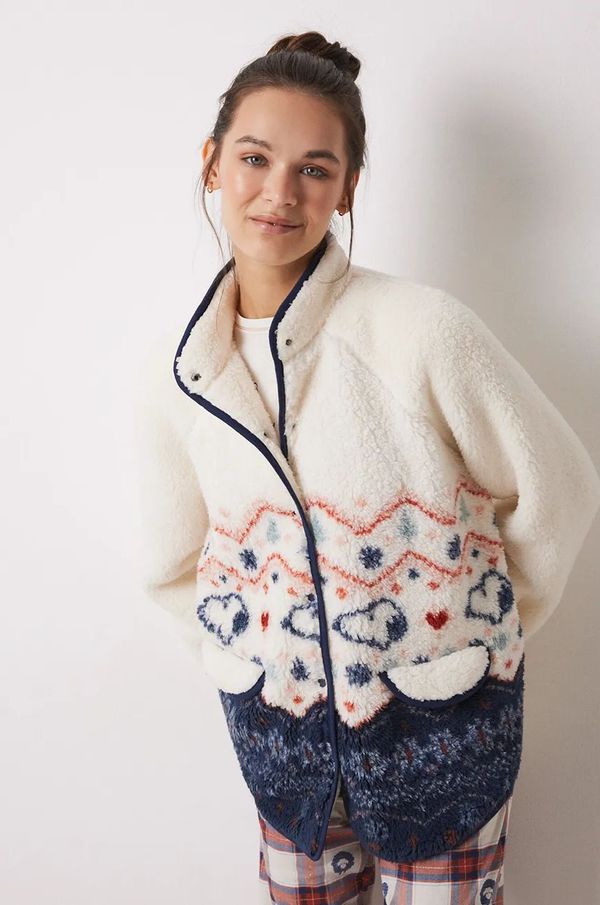 women'secret Kućni ogrtač women'secret SNOOPY boja: bež, 4418925