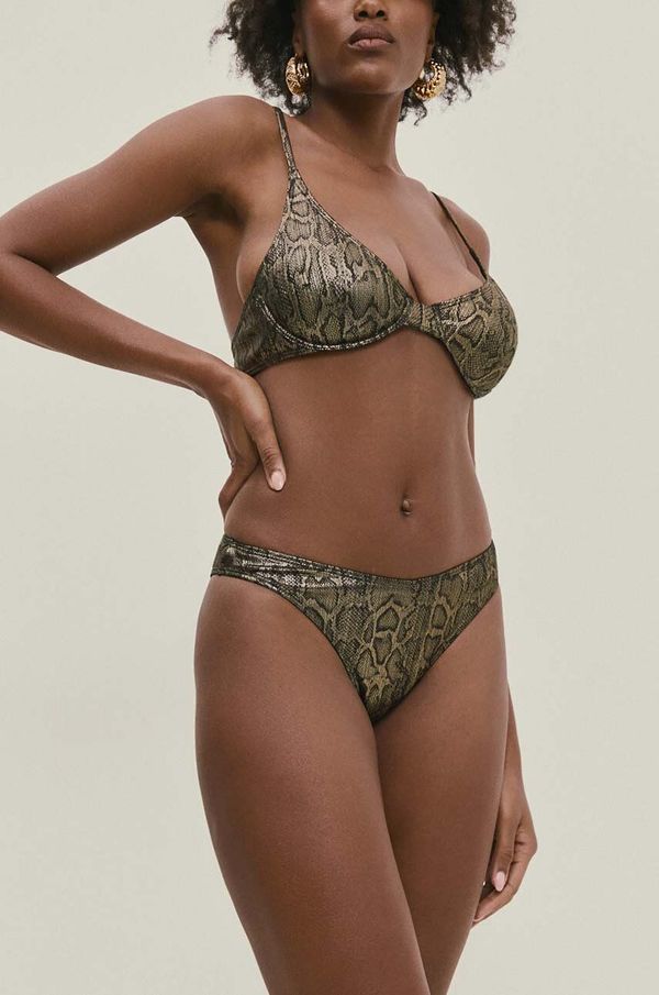 Answear Lab Kupaće brazilke Answear Lab boja: zlatna, lagano učvršćene košarice