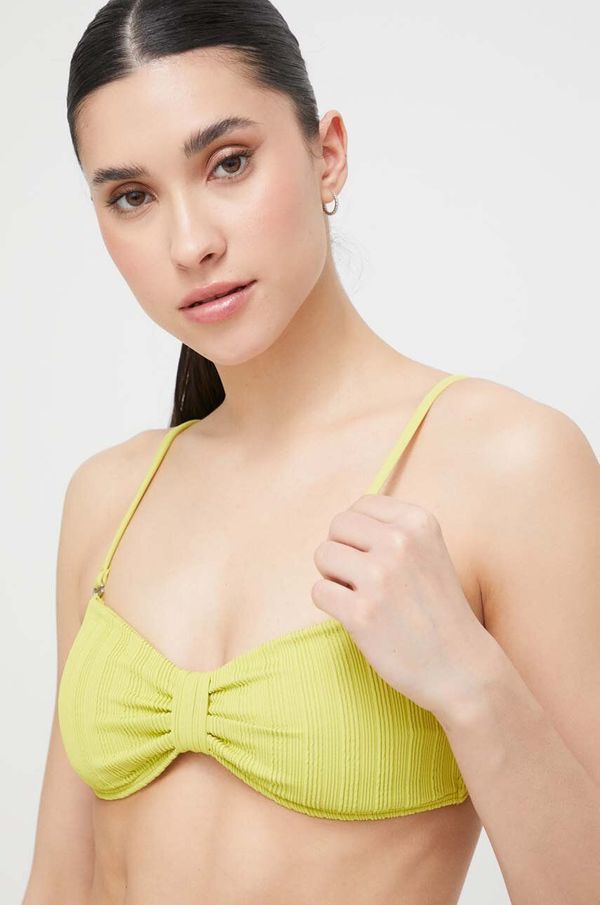 Abercrombie & Fitch Kupaći grudnjak Abercrombie & Fitch boja: zelena, lagano učvršćene košarice