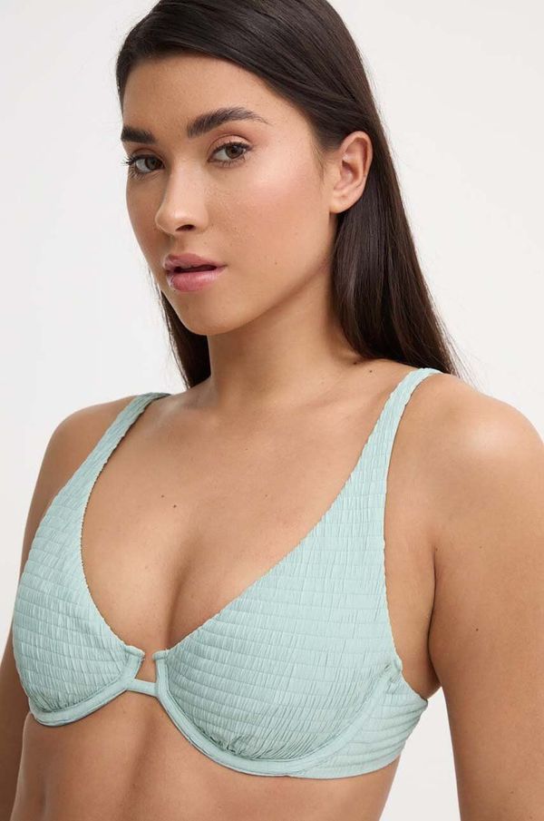 Abercrombie & Fitch Kupaći grudnjak Abercrombie & Fitch boja: zelena, mekane košarice