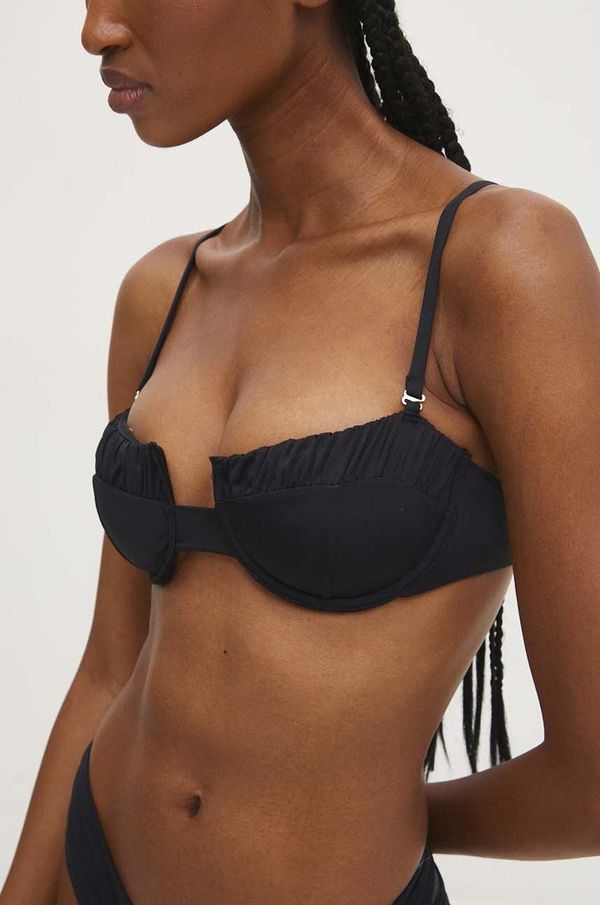 Answear Lab Kupaći grudnjak Answear Lab boja: crna, lagano učvršćene košarice