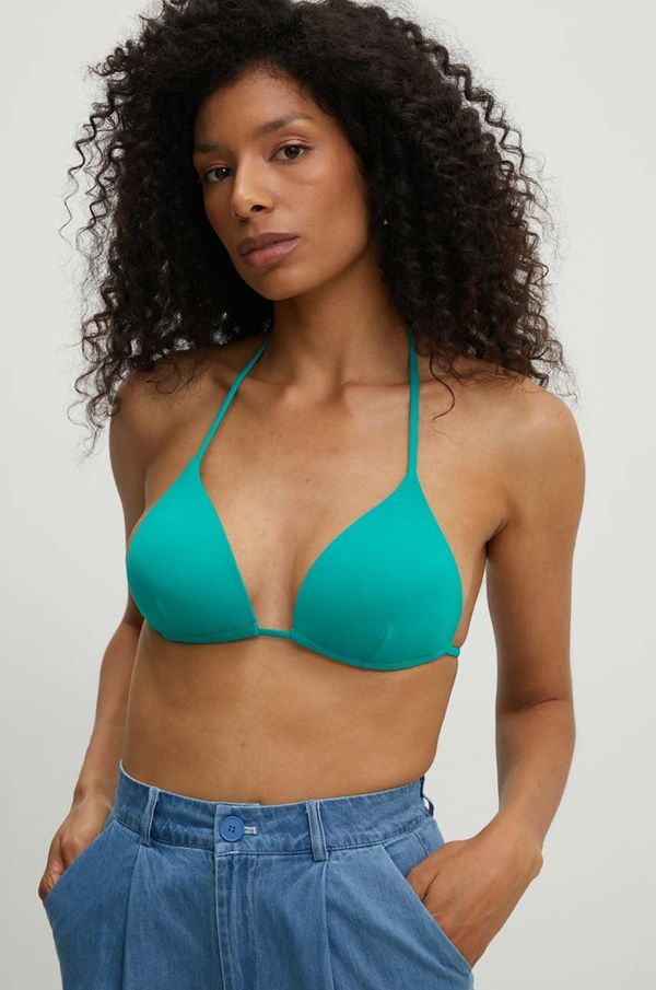 Answear Lab Kupaći grudnjak Answear Lab boja: zelena, čvrste košarice